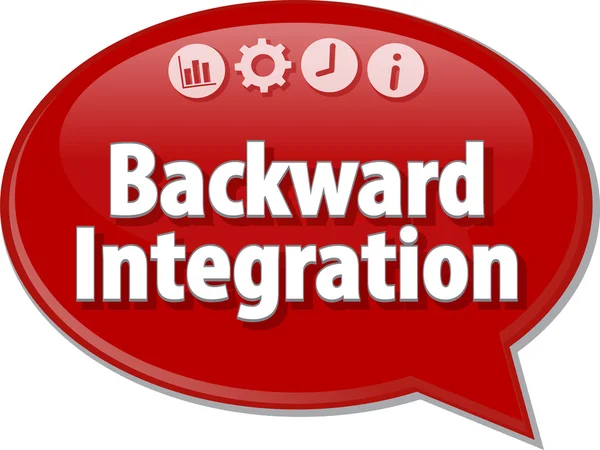 Backward Integration  Business term speech bubble illustration — Stock Photo, Image