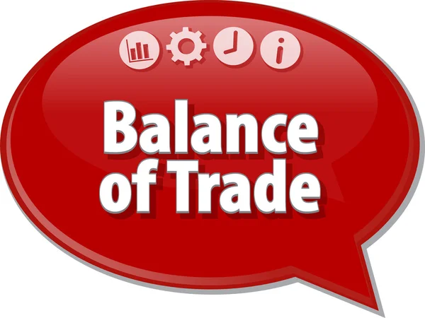 Balance of Trade Business term speech bubble illustration — Stock Photo, Image
