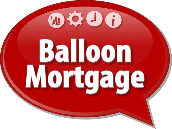 Balloon Mortgage  Business term speech bubble illustration — Stock Photo, Image