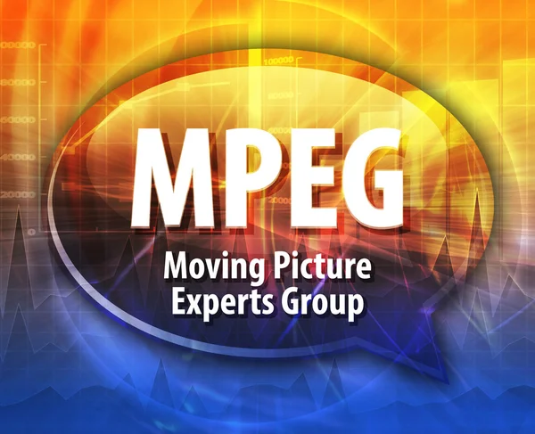 MPEG acronym definition speech bubble illustration — Stock Photo, Image