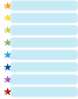 Star List Eight blank business diagram illustration