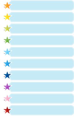 Star List Ten blank business diagram illustration