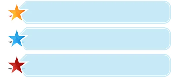 Star List Three blank business diagram illustration — 스톡 사진