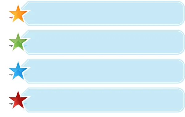 Star List Four blank business diagram illustration — ストック写真