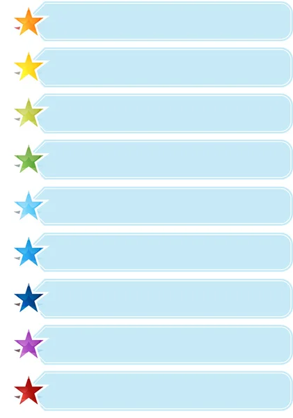 Lista de estrelas Nove diagrama de negócios em branco ilustração — Fotografia de Stock