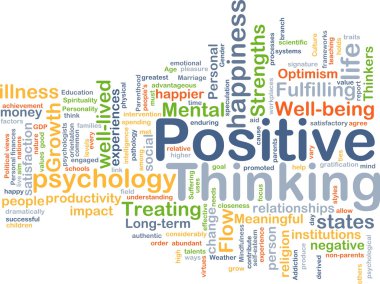 Positive thinking background concept