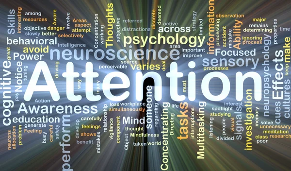 Attention background concept glowing