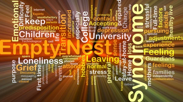 Empty nest syndrome background concept glowing — Stok fotoğraf
