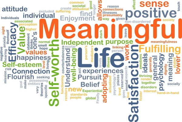 Meaningful life background concept