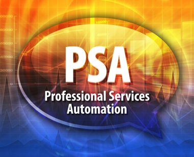 PSA acronym definition speech bubble illustration