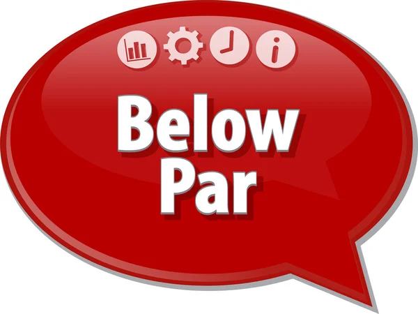 Below Par  Business term speech bubble illustration — Stock Photo, Image