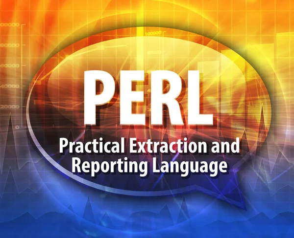 PERL acronym definition speech bubble illustration — Stock Photo, Image