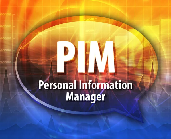 PIM acronym definition speech bubble illustration — Stock Photo, Image