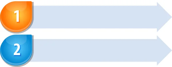 弾丸リスト 2 つ空白ビジネス図 — ストック写真