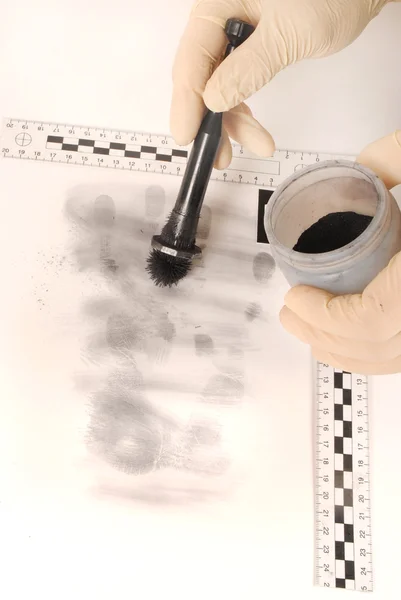 Выявление и сохранение отпечатков пальцев — стоковое фото