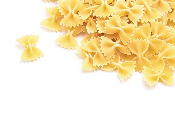 Farfale pasta isolerade — Stockfoto