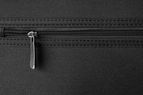 Zipper on black — Stock Photo, Image