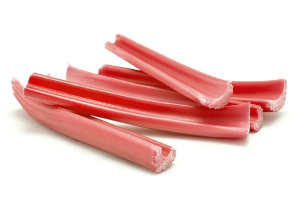 Red rhubarb or celery isolated on white — Stock Photo, Image