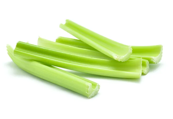 Zelené rebarbora nebo celer izolovaných na bílém — Stock fotografie