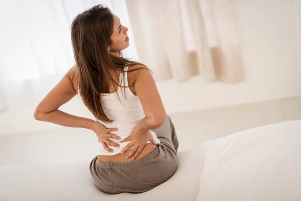 Girl with Backache — Stock Photo, Image