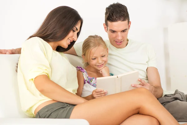 Happy family at home — Stock Photo, Image