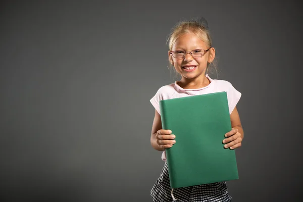 Skolan liten flicka — Stockfoto