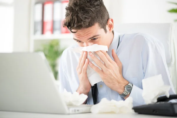 Trabalhar quando doente — Fotografia de Stock