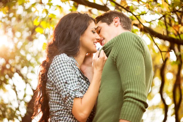 Bacio nel parco — Foto Stock