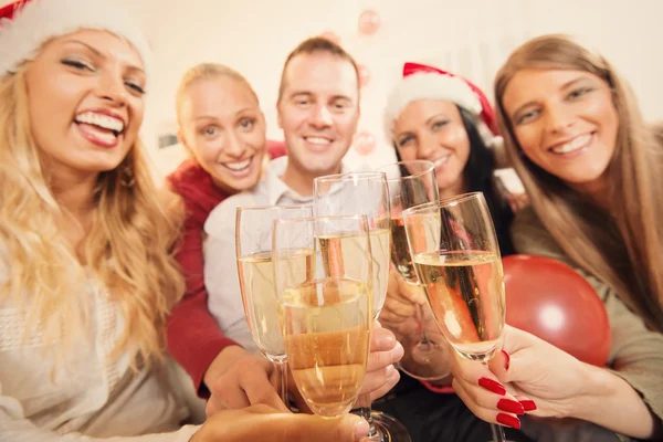Toasting for Christmas or New Year — Stock Photo, Image