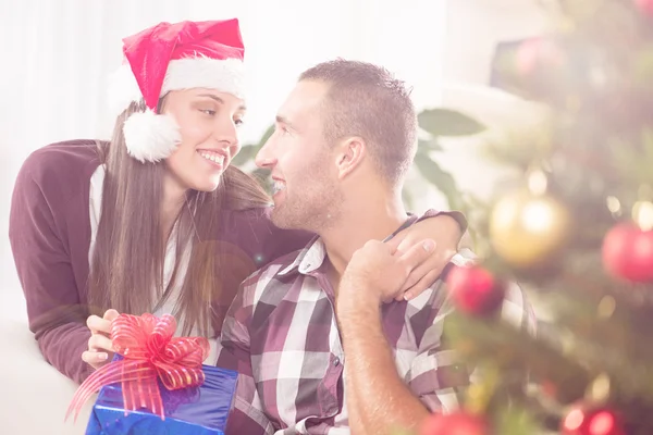 Happy Christmas couple — Stock Photo, Image
