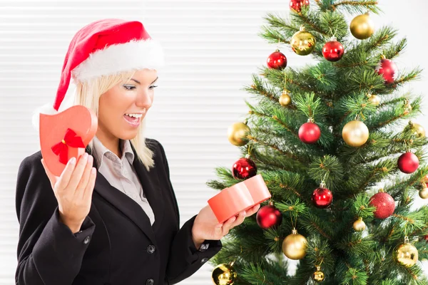 Christmas businesswoman — Stock Photo, Image