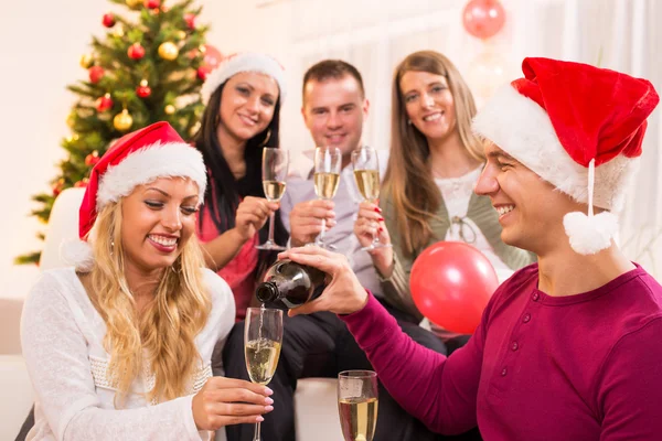 Celebrating Christmas or New Year — Stock Photo, Image