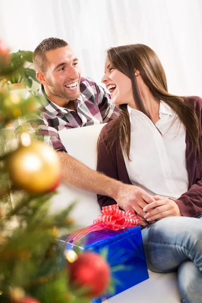 Happy Christmas Couple — Stock Photo, Image