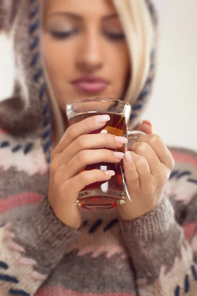 Warming Up With Tea — Stock Photo, Image