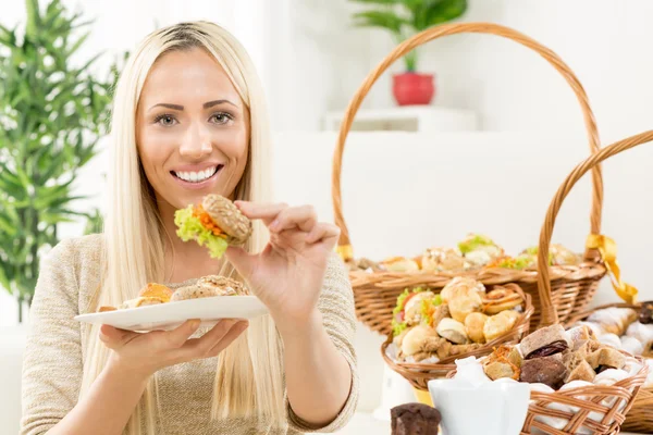 Probeer mijn heerlijke producten — Stockfoto