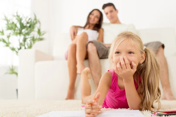 Happy Family At Home — Stock Photo, Image