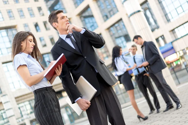 Young Businessman With His Secretary — Stock Photo, Image