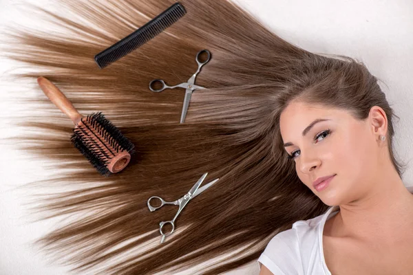 Long Brown Hair — Stock Photo, Image