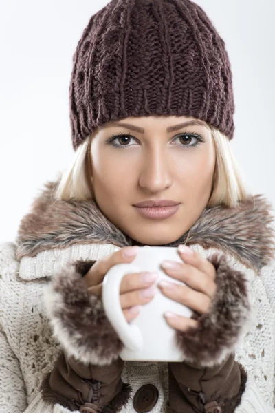 Heating With A Cup Of Tea — Stock Photo, Image