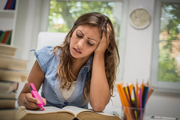 Tired Student Girl — Stock Photo, Image