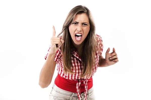 Mujer joven enojada —  Fotos de Stock
