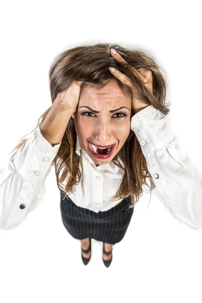 Stressed young Busineswoman — Stock Photo, Image