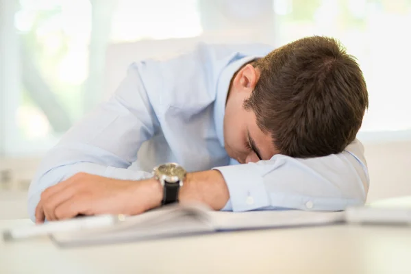 Sleeping young Businessman — Stock Photo, Image