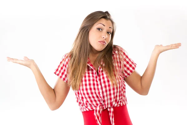 Portrait of a Confused Girl — Stock Photo, Image