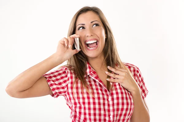 Enjoying A Phone Call — Stock Photo, Image