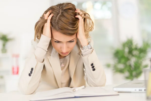 Stressed young Businesswoman — Stock Photo, Image