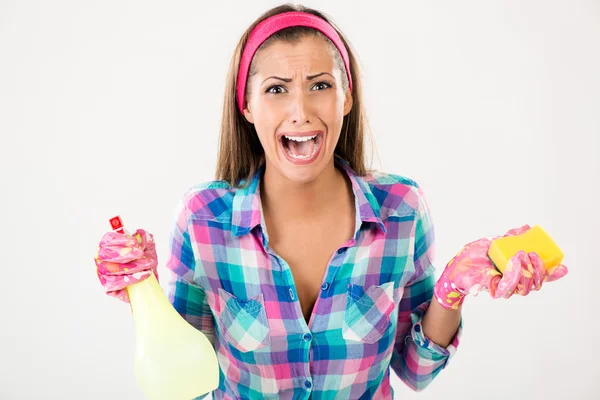 Spring Cleaning Woman — Stock Photo, Image