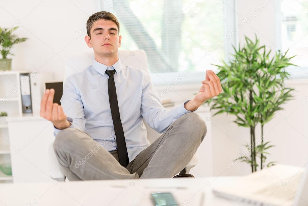 Business man Meditating