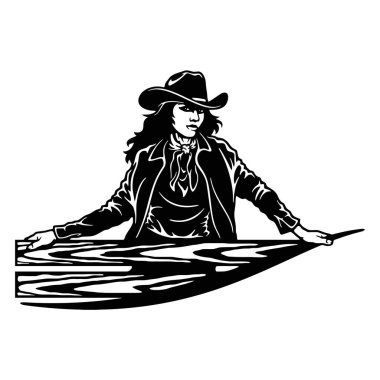 Girl Silhouette Cowboy Hat Free Vector Eps Cdr Ai Svg Vector Illustration Graphic Art