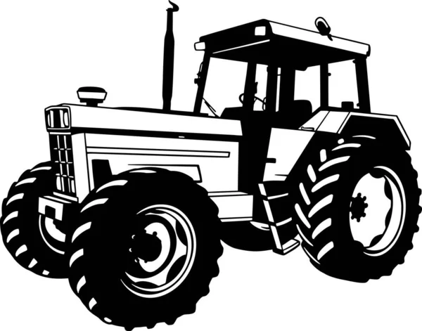 Traktör - Çiftlik Traktörü, tarım aracı - çiftlik silueti
